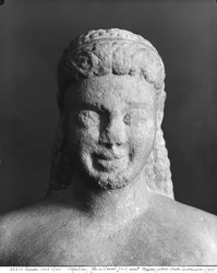 Kouros, aus Paros, in der Nähe des Heiligtums von Asklepios, ca. 540 v. Chr. (Detail)